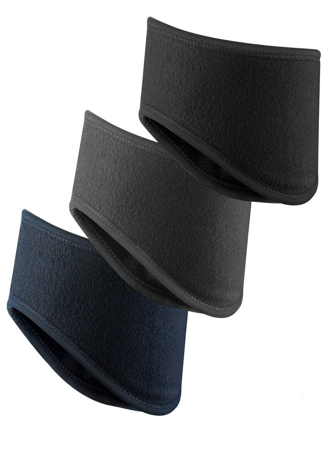 Violetfox Ear Warmers Headband, Fleece Earmuffs Running Headband Winter Ear Covers Moisture Wicking Sweatband Ski Sport Headband for Men & Women (Black, Gray, Navy) - Image 1